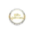 Palloncino Felice Anniversario standard shape 18" (45cm) in mylar, 1pz.