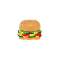 Palloncini panino Cheeseburger mini shape 10" (25cm) in mylar, 5pz.