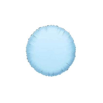 Palloncino Tondo Celeste Chiaro standard shape 18" (45cm) in mylar, 1pz.