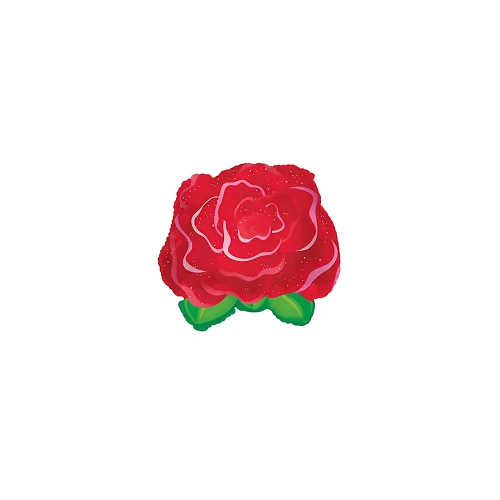 Palloncini Rosa Rossa mini shape 9" (22cm) in mylar, 5pz.