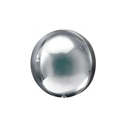 Palloncino Sfera Argento Linea Rocca standard shape 22" (55cm) in mylar, 1pz.