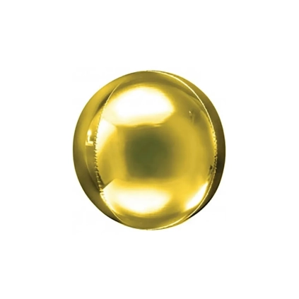 Palloncino Sfera Oro Linea Rocca standard shape 22" (55cm) in mylar, 1pz.