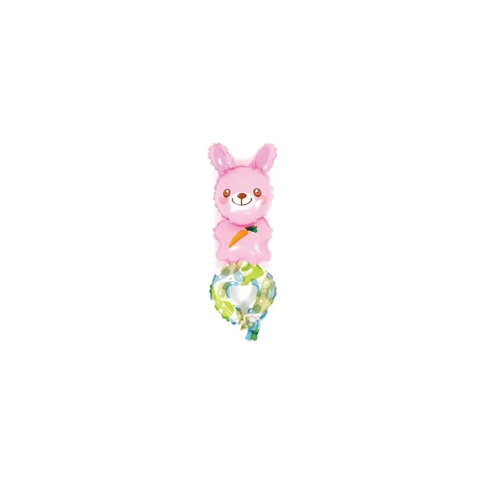 Palloncini Bracciale Coniglio Rosa mini shape 11" (27cm) in mylar, 10pz.