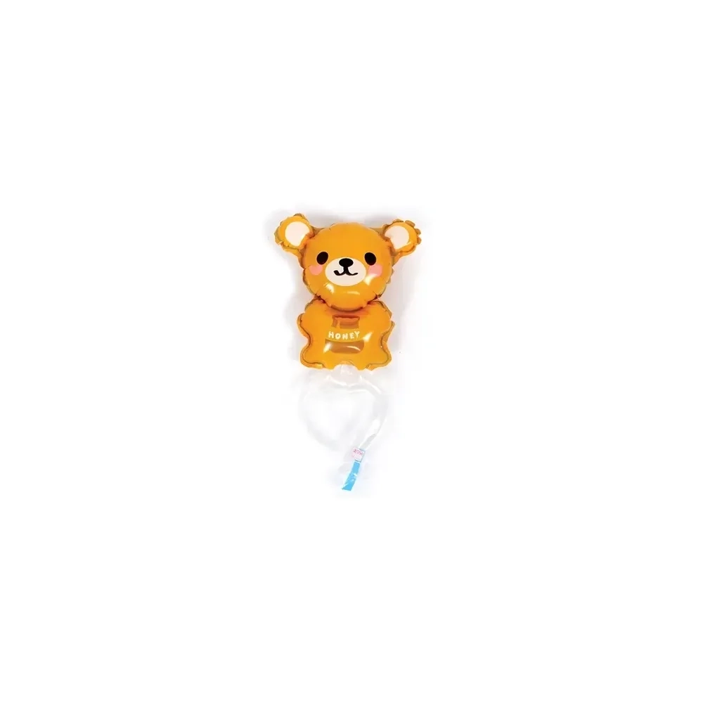 Palloncini Bracciale Orsetto Marrone mini shape 11" (27cm) in mylar, 10pz.