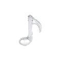 Palloncini Nota musicale argento standard shape 18" (45cm) in mylar, 5pz.