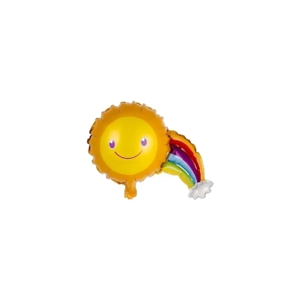 Palloncini Arcobaleno e Sole mini shape 12" (30cm) in mylar, 5pz.
