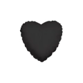 Palloncino Cuore Nero standard shape 18" (45cm) in mylar, 1pz.