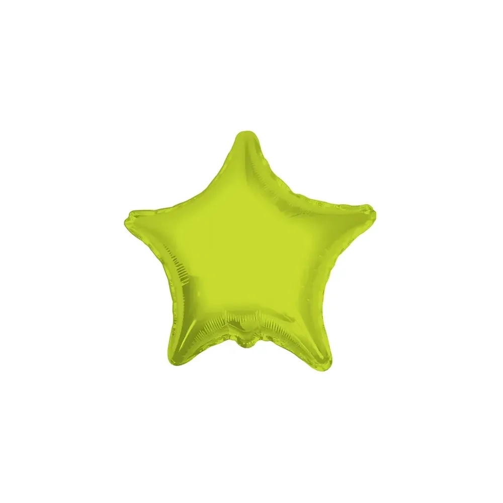 Palloncino Stella Verde Lime standard shape 18" (45cm) in mylar, 1pz.