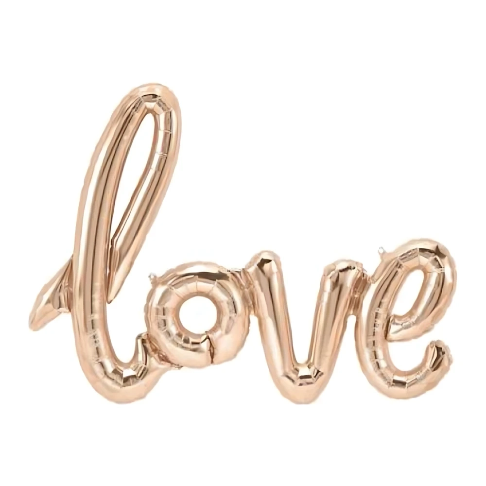 Palloncino Scritta Love in Corsivo Rosa mega shape 42" (106cm) in mylar, 1pz.