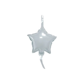 Palloncini Deco Link Stella Argento mini shape 9" (22cm) in mylar, 10pz.