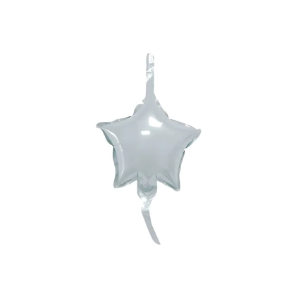 Palloncini Deco Link Stella Argento mini shape 9" (22cm) in mylar, 10pz.