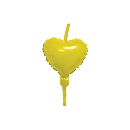 Palloncini Deco Link Cuore Oro mini shape 9" (22cm) in mylar, 10pz.