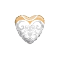 Palloncino Abito Sposa cuore standard shape 18" (45cm) in mylar, 1pz.