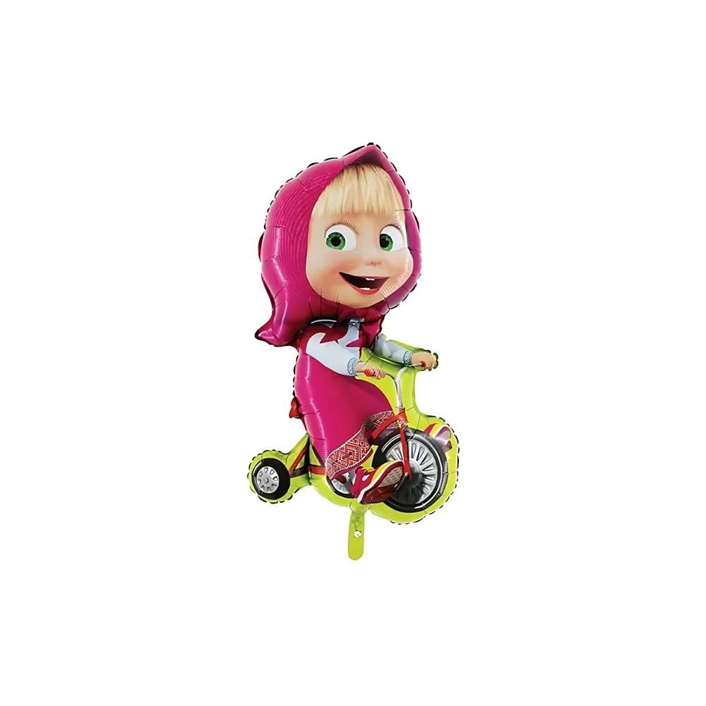 Palloncino Masha in bicicletta super shape 28" (71cm) in mylar, 1pz.