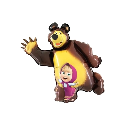 Palloncino Masha e Orso super shape 35" (88cm) in mylar, 1pz.