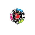 Palloncino numero 5 Animaloons standard shape 21" (53cm) in mylar, 1pz.