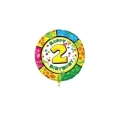 Palloncino numero 2 Animaloons standard shape 21" (53cm) in mylar, 1pz.
