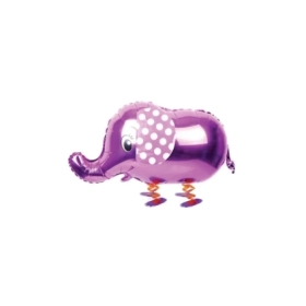 Palloncino Elefante Rosa Pet Walker airwalker 23" (58cm) in mylar, 1pz.
