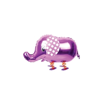 Palloncino Elefante Rosa Pet Walker airwalker 23" (58cm) in mylar, 1pz.