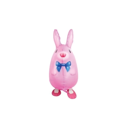 Palloncino Coniglio Rosa Pet Walker airwalker 24" (60cm) in mylar, 1pz.