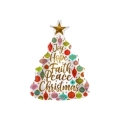 Palloncino Albero di Natale Bianco super shape 36" (91cm) in mylar, 1pz.
