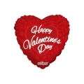 Palloncino Happy Valentine's Day Rosso cuore super shape 36" (91cm) in mylar, 1pz.