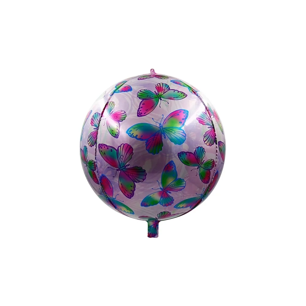 Palloncino Farfalle Sfera standard shape 22" (55cm) in mylar, 1pz.