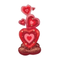 Palloncino Cuori sovrapposti airloonz 55" (139cm) in mylar, 1pz.