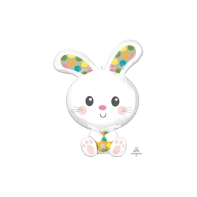 Palloncino Coniglietto Seduto super shape 29" (73cm) in mylar, 1pz.
