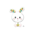 Palloncino Coniglietto Seduto super shape 29" (73cm) in mylar, 1pz.