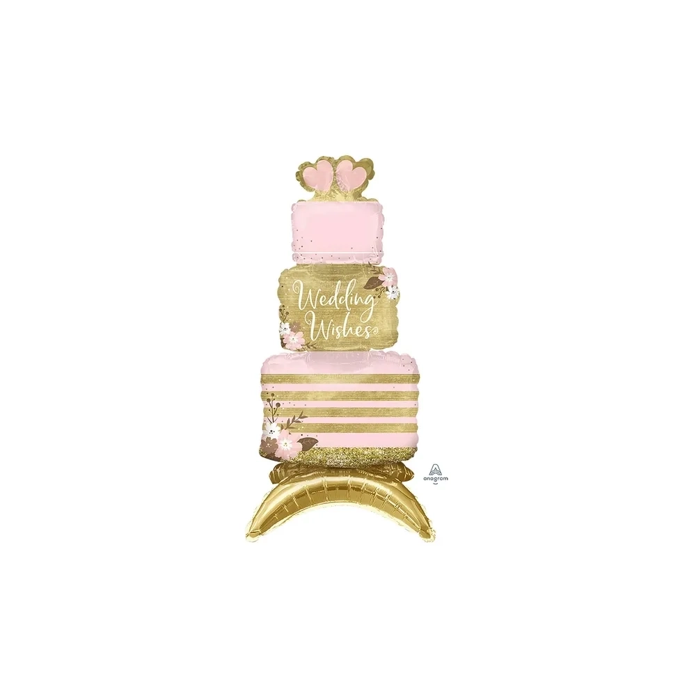 Palloncino Torta Matrimoniale airloonz 25" (63cm) in mylar, 1pz.