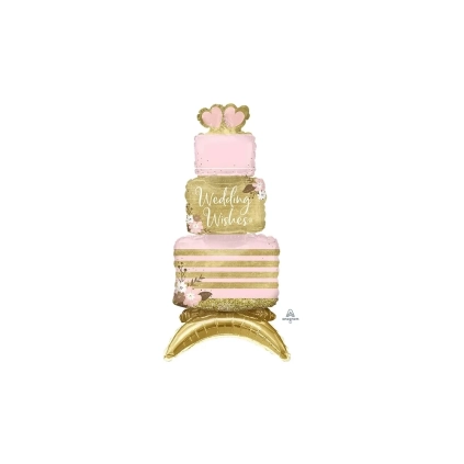 Palloncino Torta Matrimoniale airloonz 25" (63cm) in mylar, 1pz.