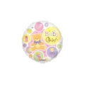 Palloncino Baby Girl Rosa tondo standard shape 18" (45cm) in mylar, 1pz.