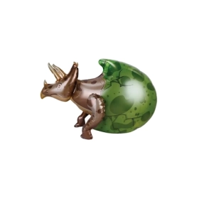 Palloncino 4D Piccolo Triceratope Uovo super shape 27" (68cm) in mylar, 1pz.