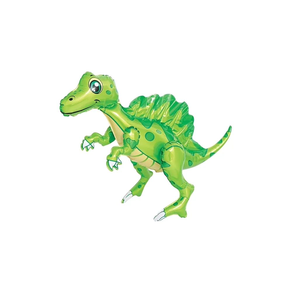 Palloncino 4D Stegosauro Verde super shape 29" (73cm) in mylar, 1pz.