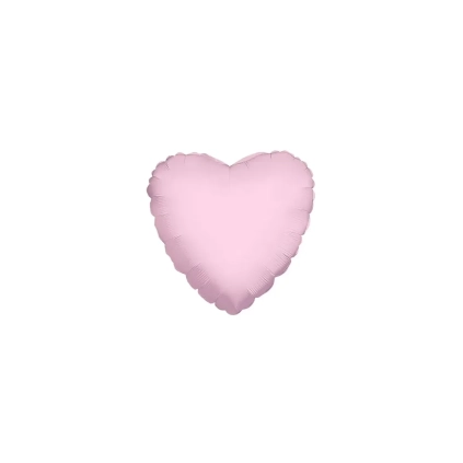 Palloncini Cuore Rosa Chiaro mini shape 9" (22cm) in mylar, 5pz.