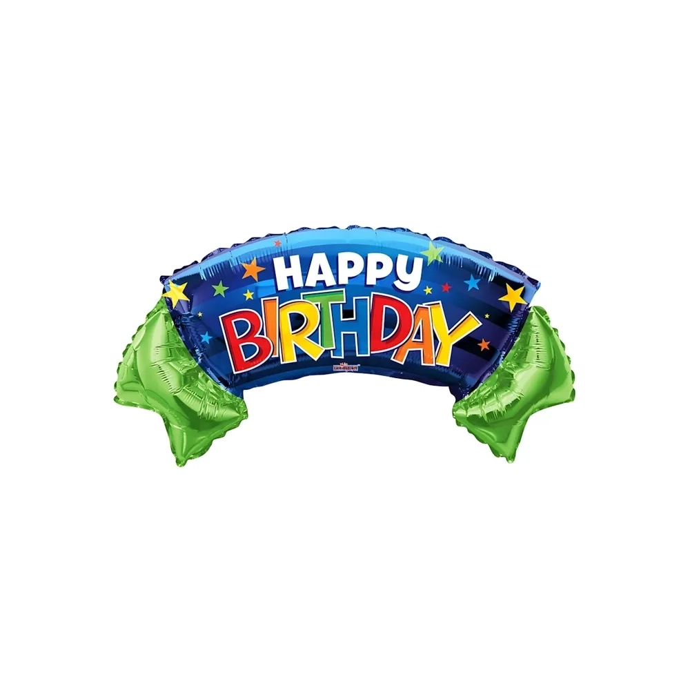 Palloncino Happy Birthday Festone super shape 36" (91cm) in mylar, 1pz.