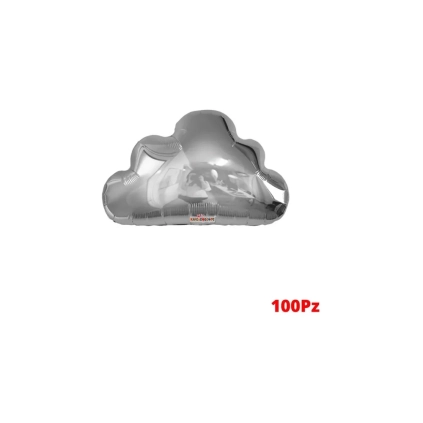 Palloncini Nuvola Argento   20" (50cm) in mylar, 100pz.