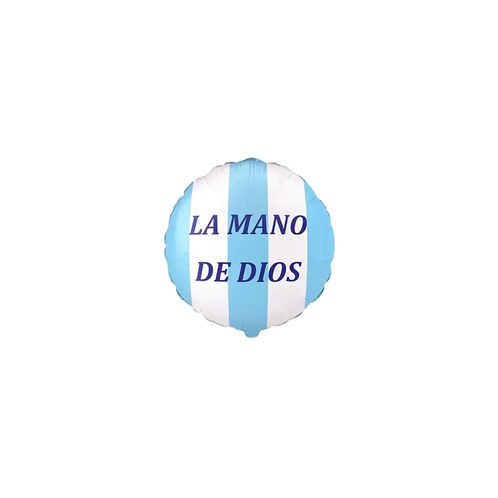 Palloncini La Mano de Dios Napoli Tondo mini shape 9" (22cm) in mylar, 5pz.