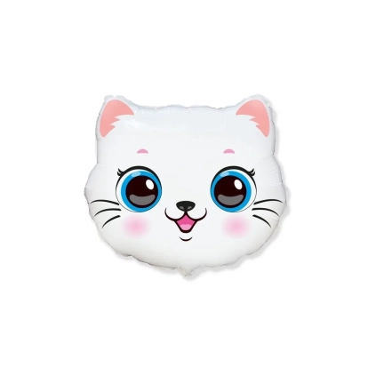 Palloncino Gatto Testa standard shape 22" (55cm) in mylar, 1pz.