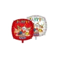Palloncino Paw Patrol Party con pesetto e nastrino standard shape 18" (45cm) in mylar, 1pz.