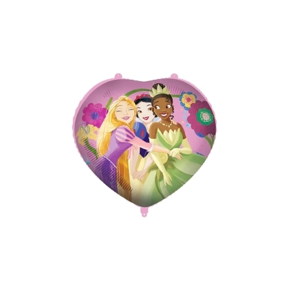 Palloncino Principesse con pesetto e nastrino standard shape 18" (45cm) in mylar, 1pz.