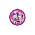 Palloncino Minnie e Paperina con pesetto e nastrino standard shape 18" (45cm) in mylar, 1pz.