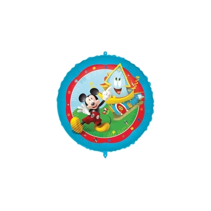 Palloncino Topolino Rock the House con pesetto e nastrino standard shape 18" (45cm) in mylar, 1pz.