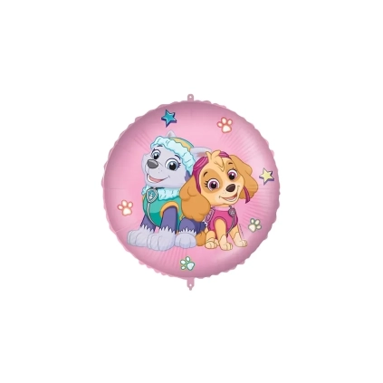 Palloncino Skye e Everest con pesetto e nastrino standard shape 18" (45cm) in mylar, 1pz.