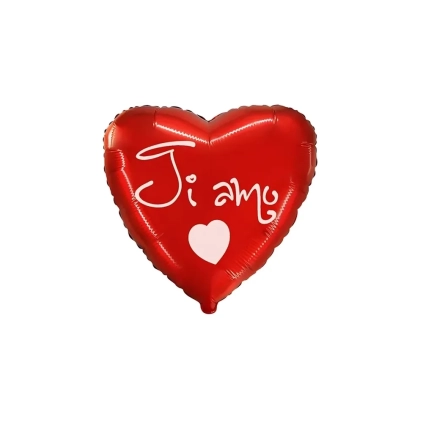 Palloncino Ti Amo Corsivo cuore standard shape 18" (45cm) in mylar, 1pz.