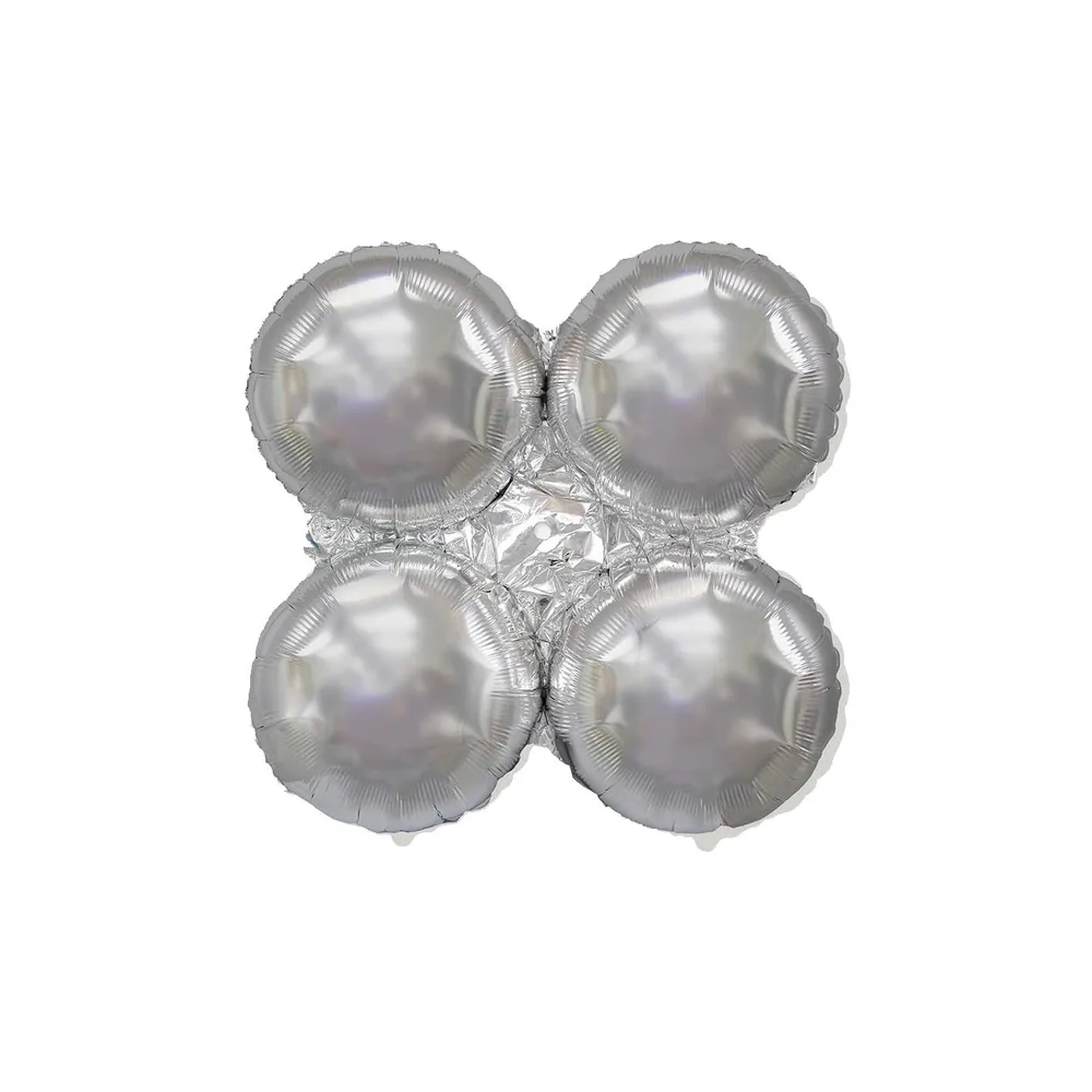 Palloncino Balloon Holder Argento standard shape 22" (55cm) in mylar, 1pz.