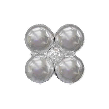 Palloncino Balloon Holder Argento standard shape 22" (55cm) in mylar, 1pz.