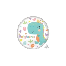 Palloncino Babysaurus tondo standard shape 18" (45cm) in mylar, 1pz.