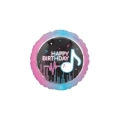 Palloncino Happy Birthday Internet Famous tondo standard shape 18" (45cm) in mylar, 1pz.
